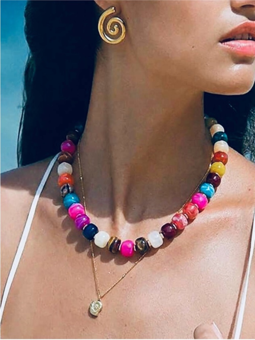 New! Viv Colorful Beaded Necklace (4003) NWOT